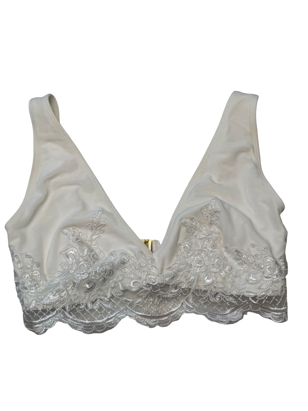 👰🏼‍♀️▫️ASOS Lace-Embellished Bikini Top in White Ivory Fuller Bust ▫️👰🏼‍♀️